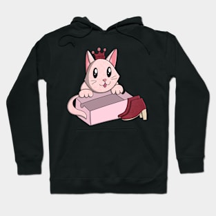 Pink Shoe Box Cat Hoodie